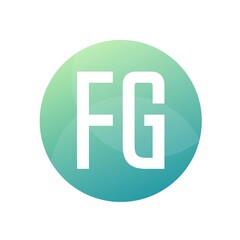 FG Letter Logo Design With Simple style