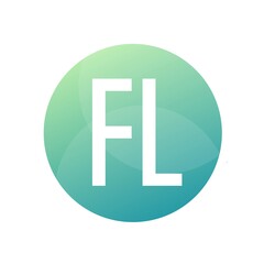 FL Letter Logo Design With Simple style