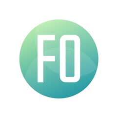 FO Letter Logo Design With Simple style