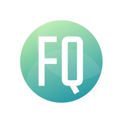 FQ Letter Logo Design With Simple style