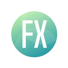 FX Letter Logo Design With Simple style