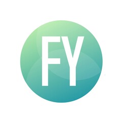 FY Letter Logo Design With Simple style