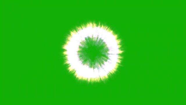 Scifi portal motion graphics with green screen background