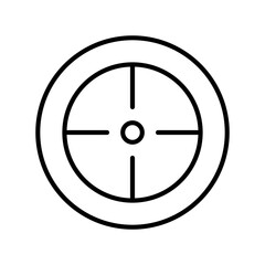 Target Linear Vector Icon Design