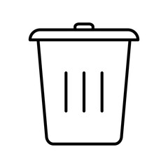 Dust bin Linear Vector Icon Design