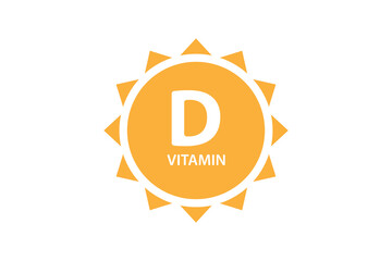 D vitamin sun icon symbol