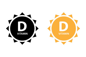 D vitamin sun icon symbol