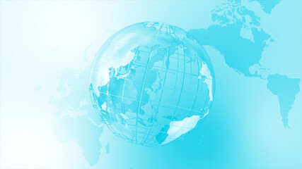 青いデジタルネットワークイメージ白背景