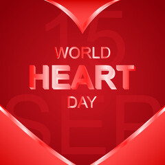 world heart day celebration.vector background