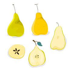 Pear fruit,Summer concept design.design for  print, card, cover book