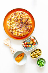 A flat lay image of a delicious Spanish 