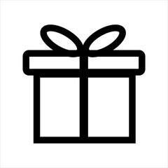 A gift in the form of an icon on a white background for use in clipart or web design