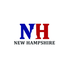 New Hampshire or NH icon. Logo design. Vector Illustration.