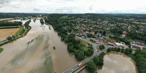 Ruhrhochwasser im Juli 2021 bei Schwerte Villigst