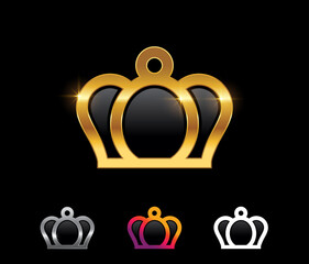 Golden Crown Vector Sign