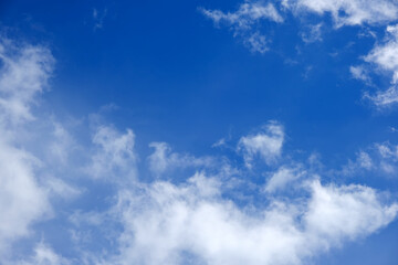 beautiful blue sky with white clouds