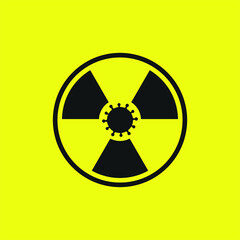 Danger icon sign. Novel Coronavirus. 2019-nCoV. Virus Covid 19-NCP. Coronavirus nCoV. Vector Illustration.