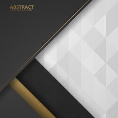 Abstract white gray Polygon for background
