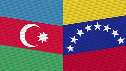 Venezuela and Afghanistan Two Half Flags Together Fabric Texture Illustration