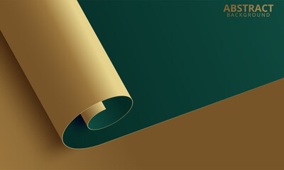 abstract light template with curved wrapping paper in rolled style