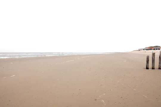 Dunes, beach and see on the Dutch Wadden island of Ameland, near Hollum.