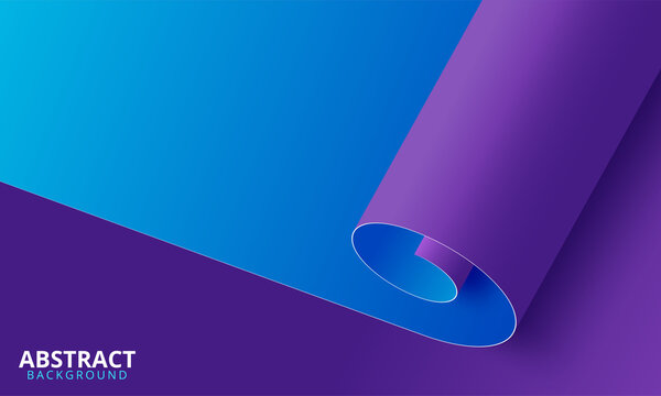 abstract light template with curved wrapping paper in rolled style