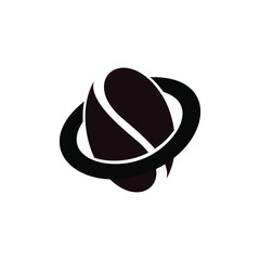 Coffee logo with planetary ring