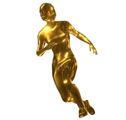 goldene Skulptur Pokal - Athletin