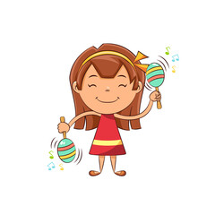 Girl playing maracas