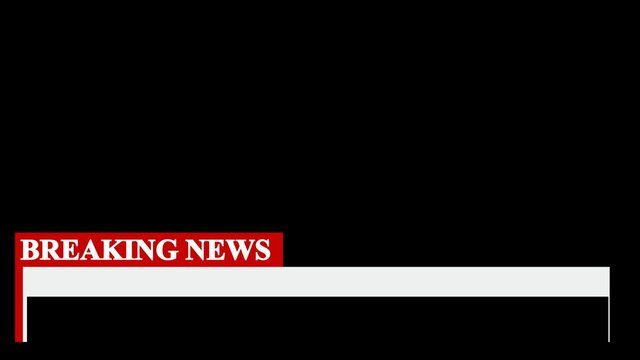 Clean and simple breaking news overlay in high resolution, alpha channel.