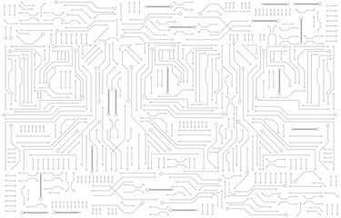 circuit board electronic or electrical line inside computer with white background, engineering technology vector concpet