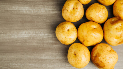 criollo potato yellow shades ready to be prepared for consumption