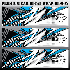 sport car decal wrap design vector