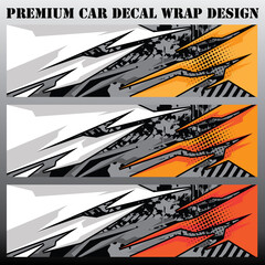 sport car decal wrap design vector