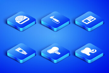 Set Tooth whitening concept, Dental floss, implant, Tube of toothpaste, drill and card icon. Vector