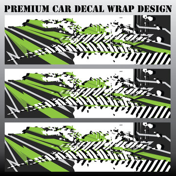 sport car decal wrap design vector © black art