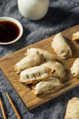Fototapeta na wymiar Healthy Homemade Asian Potstickers