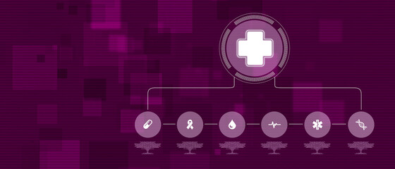 Obraz premium 2D illustration medical structure background 