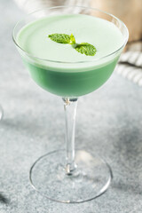 Boozy Refreshing Green Grasshopper Cocktail