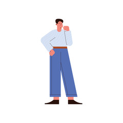 businessman standing character