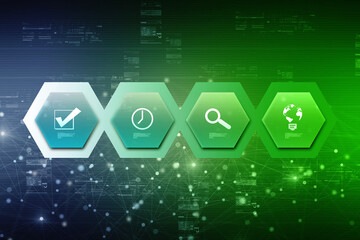 Digital Abstract technology background,2d illustration
