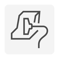 Car seat or upholstery cleaning service by vacuum cleaner vector icon design. That car care or detailing of inside auto or vehicle to remove dust from leather and textile. 48x48 pixel.
