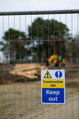 Construction machinery signage
