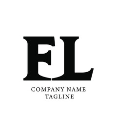 FL or LF and F or L  Logo Design, Vector Template. FL Logo Design.