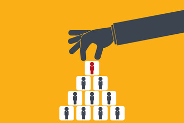 Chosen one - human resources concept. 