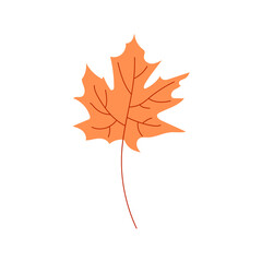 Autumn leaves. Icon. For decoration of postcards, prints, design. Vector.