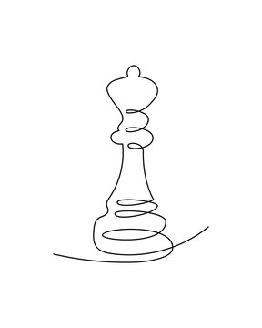 recommend clip art: Chess queen one line art. Continuous line drawing of Chess Pieces.
