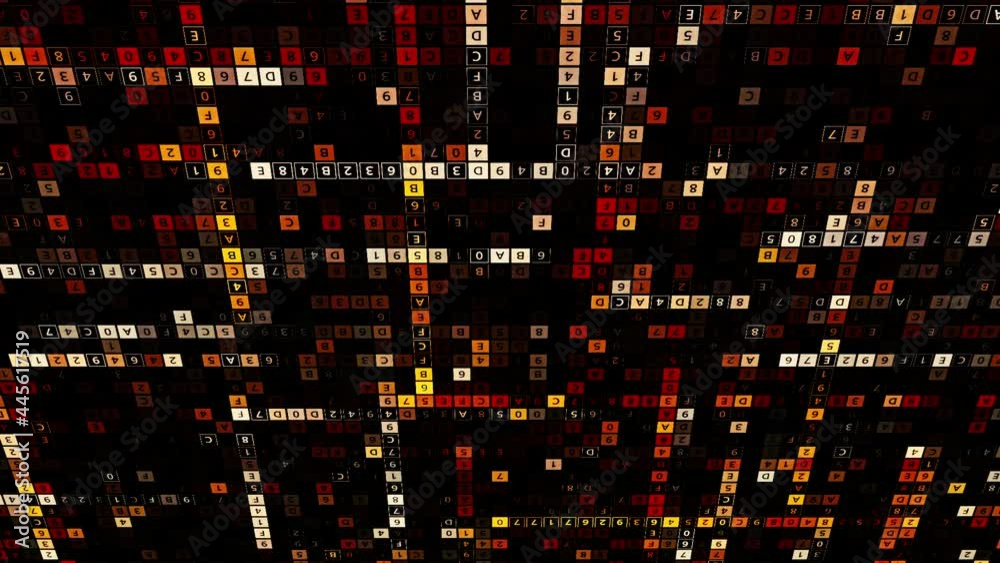 Aufkleber abstract hacking background, concept of multiple choice and harmful software. animation. small pixel