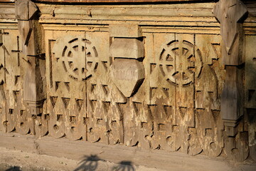 Detail of wooden architecture in Ryazan