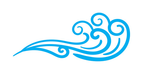 water wave art line, water wave ocean graphic symbol, water splash ripples light blue, ocean sea surface graphic, aqua flowing graphic